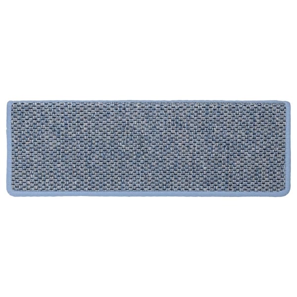 vidaXL Selvklebende trappematter sisal 30 stk 65x21x4 cm blå