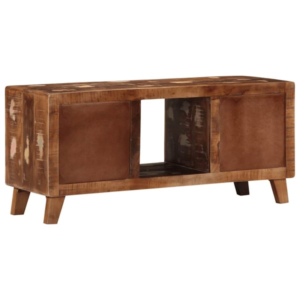 vidaXL TV-benk 105x46x32 cm gjenvunnet heltre