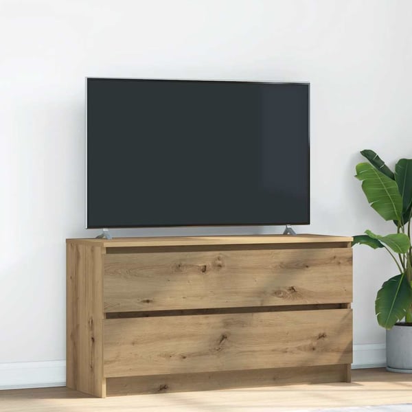 vidaXL TV-benk artisan eik 100x35x54 cm konstruert tre