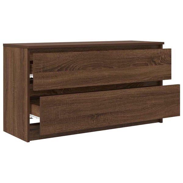 vidaXL tv-bord 100x35x54 cm konstrueret træ brun egetræsfarve