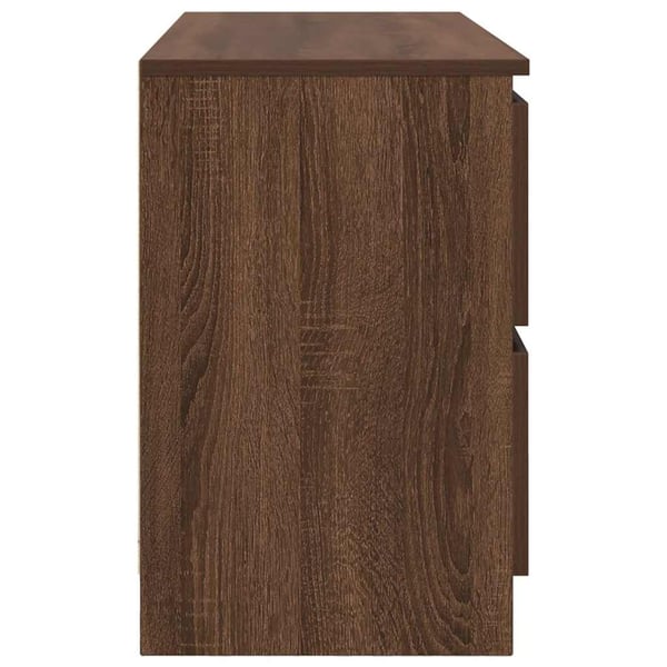vidaXL tv-bord 100x35x54 cm konstrueret træ brun egetræsfarve