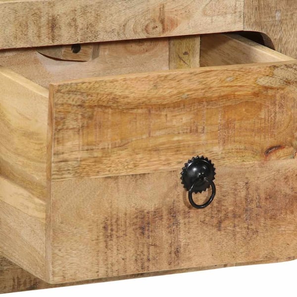 vidaXL Veggmontert TV-benk 100x32x25 cm grovt heltre mangotre