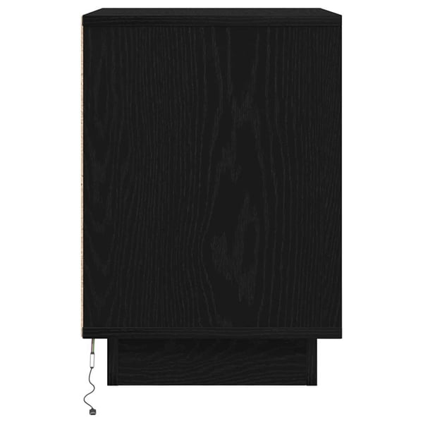 vidaXL Nattskap med LED-lys 2 stk svart 38x34x50 cm