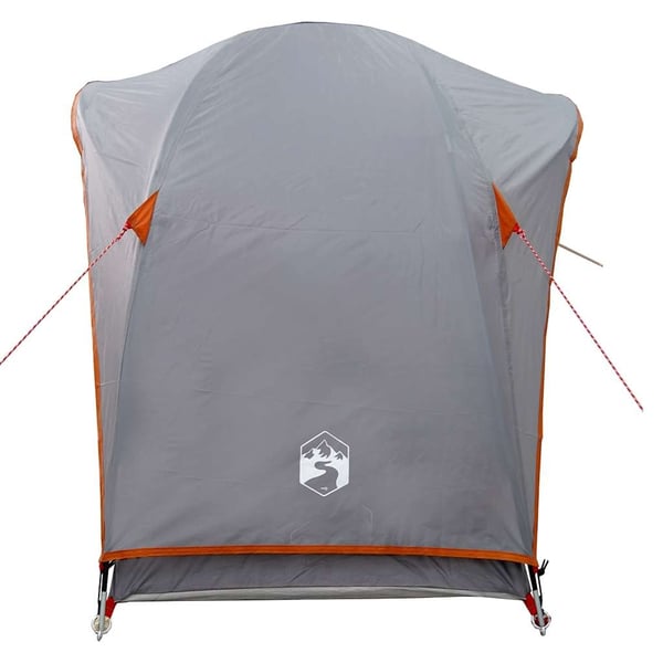 vidaXL 1-personers campingtelt vandtæt grå og orange