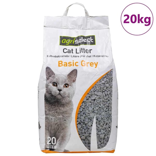 vidaXL Kattesand med babypulverduft bentonitt 20L