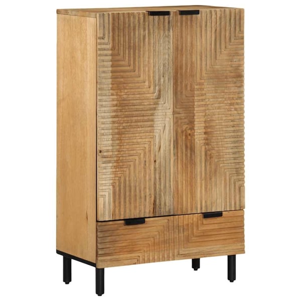 vidaXL skab 60x33x100 cm massivt mangotræ brun