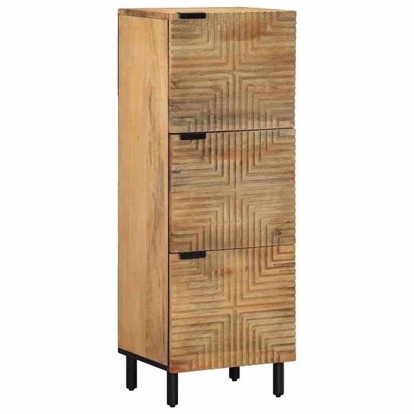 vidaXL Highboard brun 40x33x110 cm heltre mango