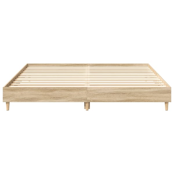 vidaXL Sengeramme uten madrass sonoma eik 160x200 cm konstruert tre