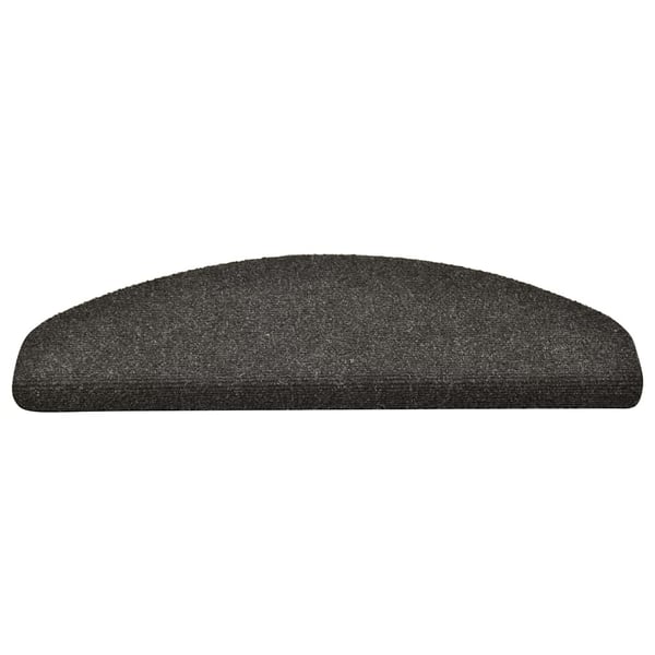 vidaXL Trappematter selvklebende 30 stk 65x21x4 cm antrasitt halvrund store