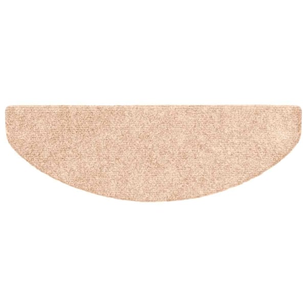 vidaXL Trappematter selvklebende 20 stk 65x21x4 cm lysebrun halvrund store
