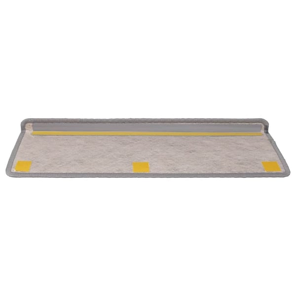 vidaXL Selvklebende trappematter sisal 30 stk 65x21x4 cm sølv