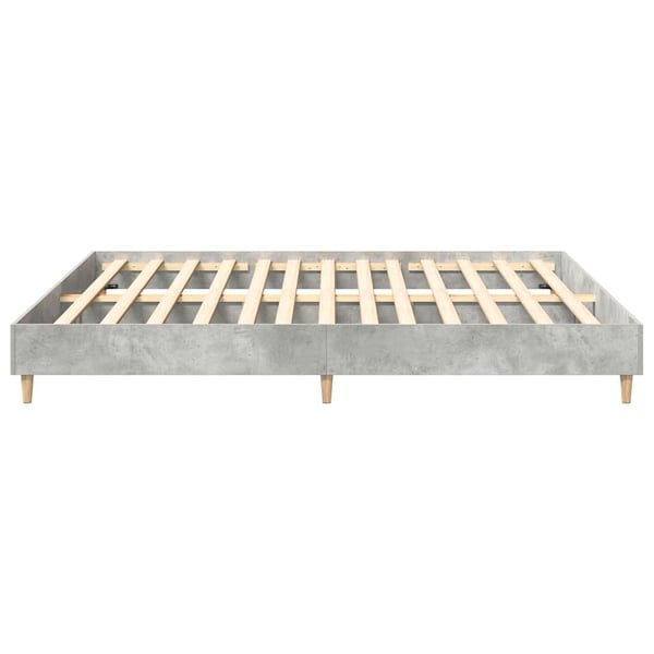 vidaXL Sengeramme uten madrass betonggrå 160x200 cm konstruert tre
