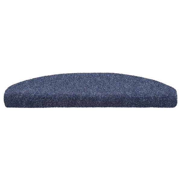 vidaXL Trappematter selvklebende 30 stk 65x21x4 cm blå halvrund store