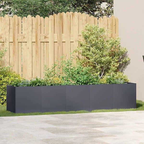 vidaXL plantekasse antracit 200x40x40 cm koldvalset stål