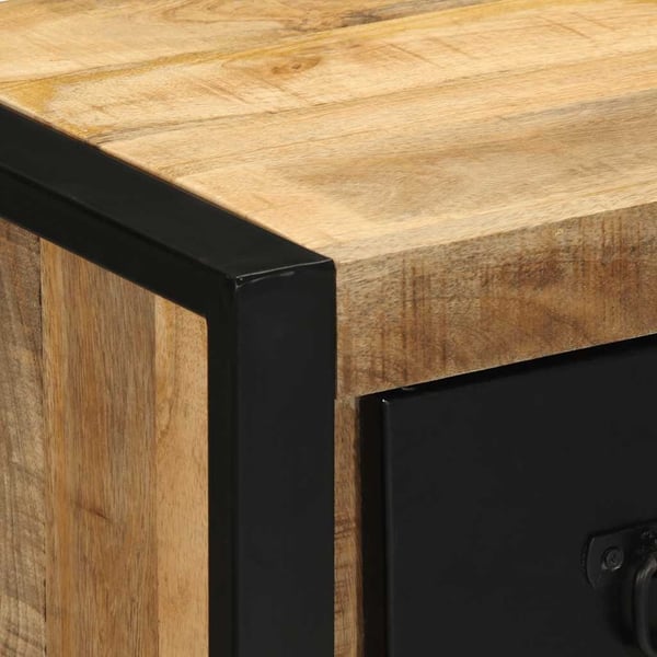 vidaXL Nattskap 2 stk 40x35x40 cm grovt heltre mangotre