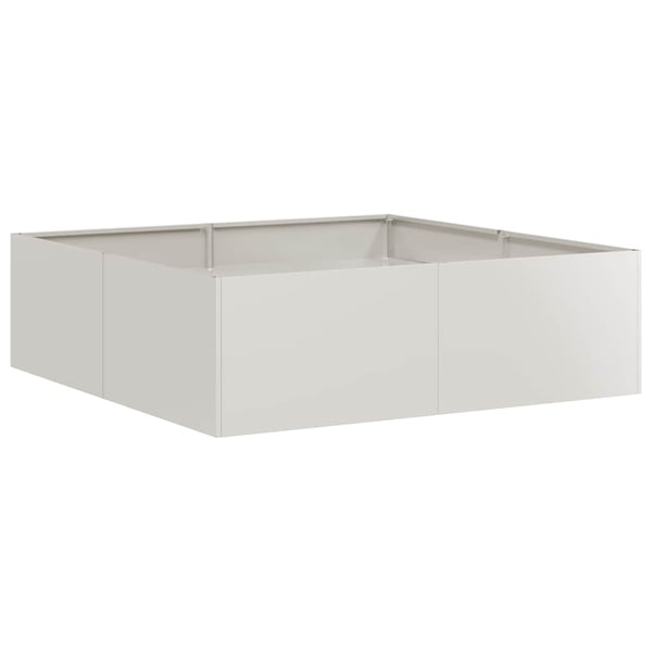 vidaXL Kukkalaatikko 100x100x30 cm ruostumaton teräs