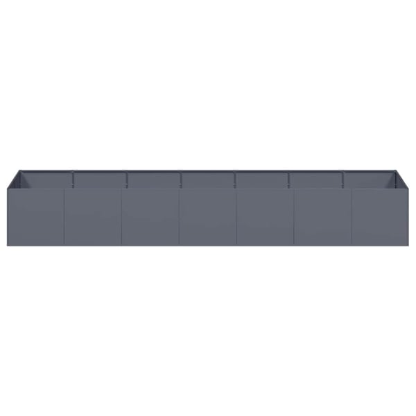 vidaXL Plantekasse antrasitt 280x80x40 cm stål