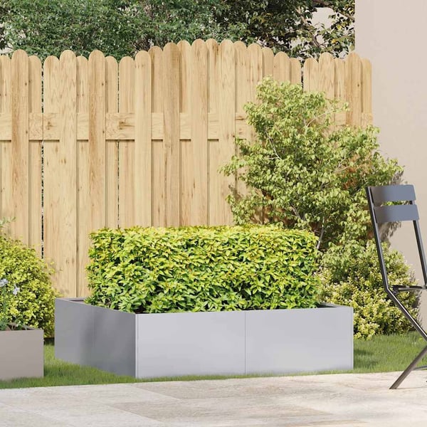 vidaXL Plantekasse 100x100x30 cm galvanisert stål