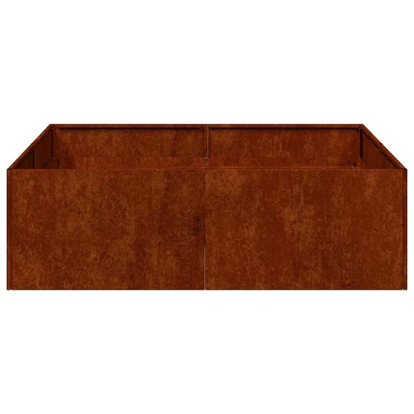 vidaXL Plantekasse rust 100x100x30 cm forvitringsstål