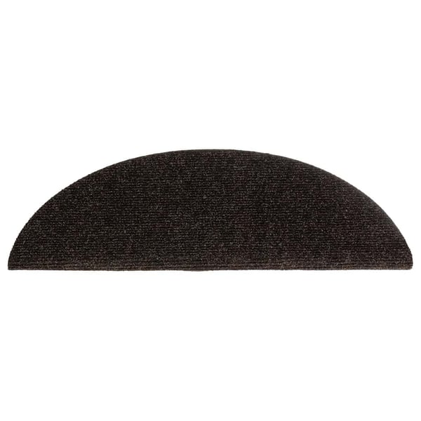 vidaXL trappemåtter selvklæbende 20 stk. 56x17x3 cm brune halvrunde