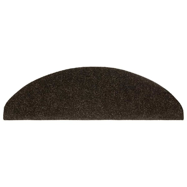 vidaXL Trappematter selvklebende 20 stk 65x21x4 cm mørkebrune halvrund store