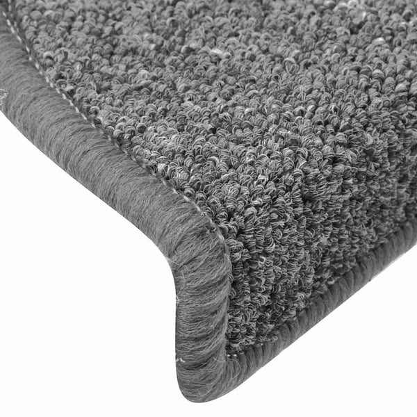 vidaXL Trappematter 30 stk 65x24x4 cm mørkegrå halvrund store
