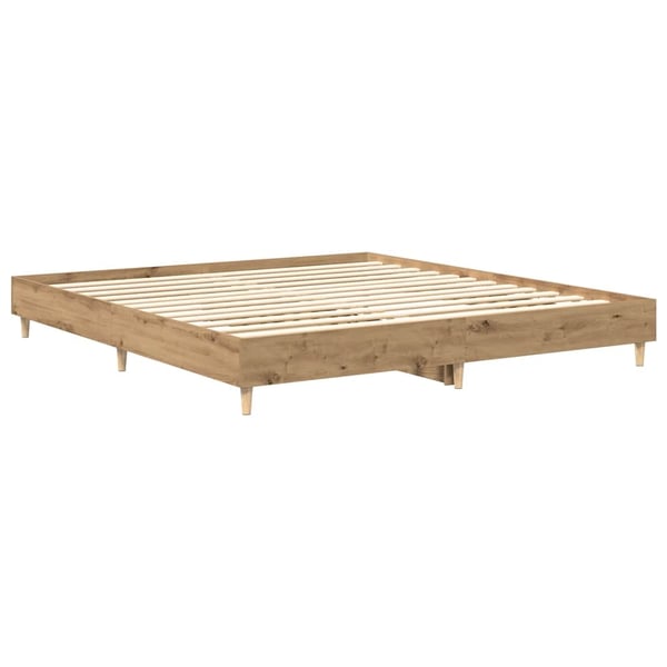 vidaXL Sengeramme uten madrass artisan eik 180x200 cm konstruert tre