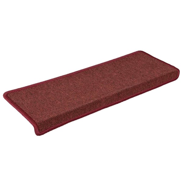 vidaXL trappemåtter 30 stk. 65x21x4 cm bordeaux rektangulær kant