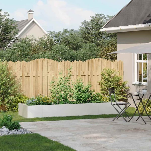 vidaXL Plantekasse hvit 280x80x40 cm stål