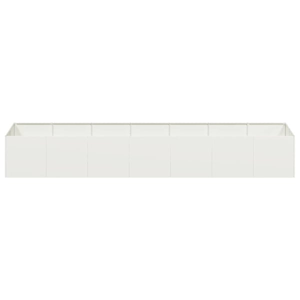 vidaXL Plantekasse hvit 280x80x40 cm stål