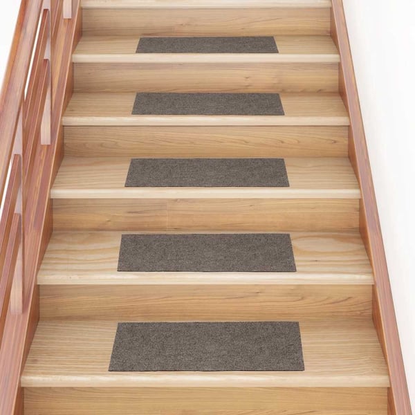 vidaXL Trappematter selvklebende 30 stk 60x25 cm beige rektangulære