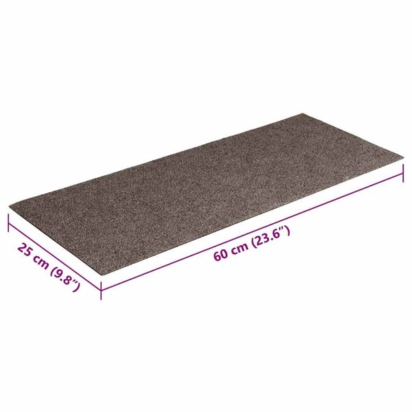 vidaXL Trappematter selvklebende 30 stk 60x25 cm beige rektangulære