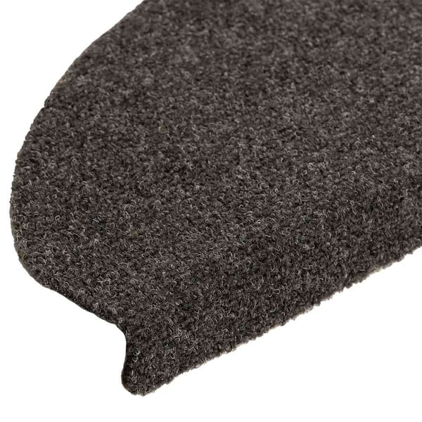 vidaXL Trappematter selvklebende 20 stk 65x21x4 cm antrasitt halvrund store