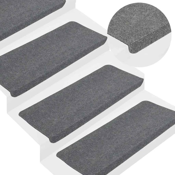 vidaXL Selvklebende trappematter 30 stk grå 65x24,5x3,5 cm
