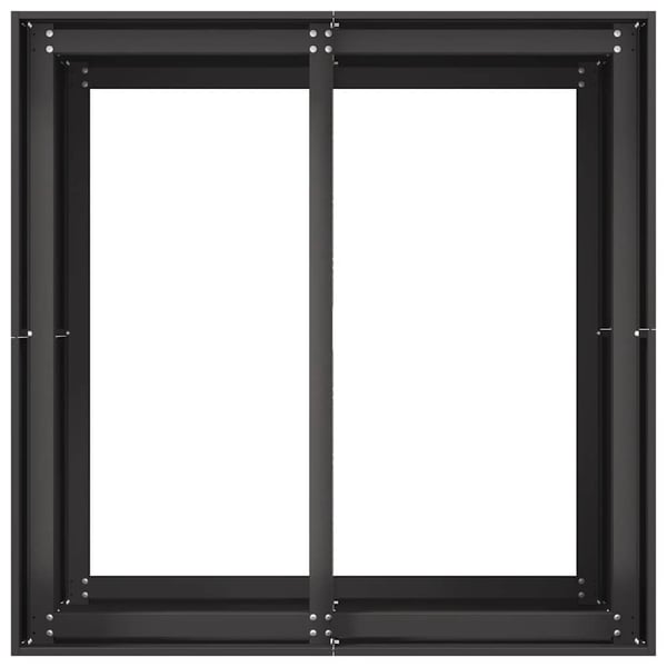 vidaXL Plantekasse svart 80x80x80 cm stål