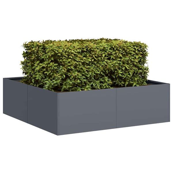 vidaXL Plantekasse antrasitt 100x100x30 cm stål