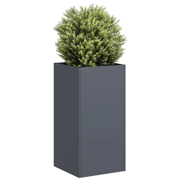 vidaXL Plantekasse antrasitt 40x40x80 cm kaldvalset stål