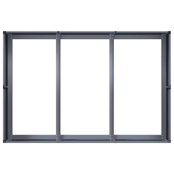vidaXL Plantekasse antrasitt 120x80x40 cm stål