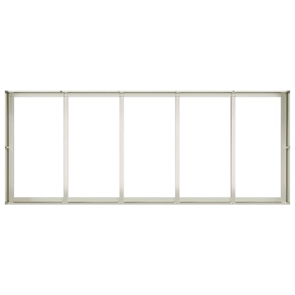 vidaXL Plantekasse hvit 200x80x40 cm stål
