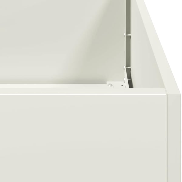 vidaXL Plantekasse hvit 200x80x40 cm stål