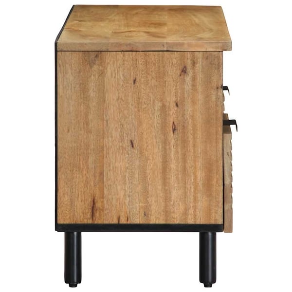vidaXL TV-benk brun 100x33x46 cm heltre mango