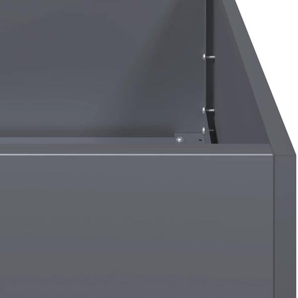 vidaXL Plantekasse antrasitt 80x80x80 cm stål