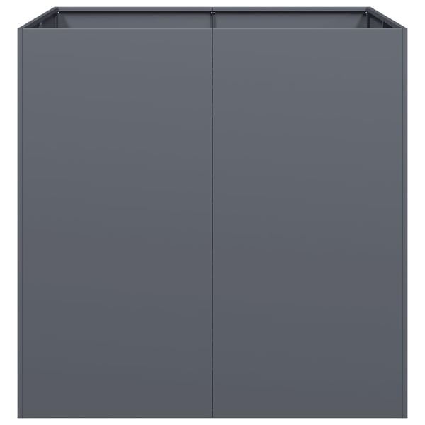 vidaXL Plantekasse antrasitt 80x80x80 cm stål