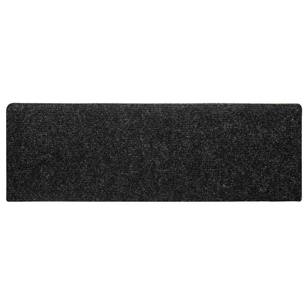 vidaXL Trappematter selvklebende 30 stk 65x21x4 cm svart rektangulær kant