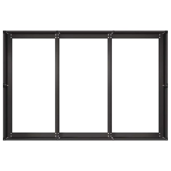 vidaXL plantekasse 120x80x40 cm stål sort
