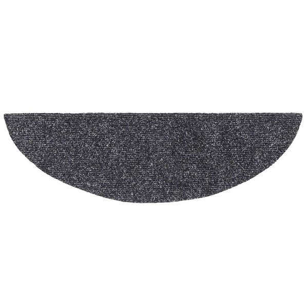 vidaXL Trappematter selvklebende 20 stk 56x17x3 cm mørkegrå halvrund