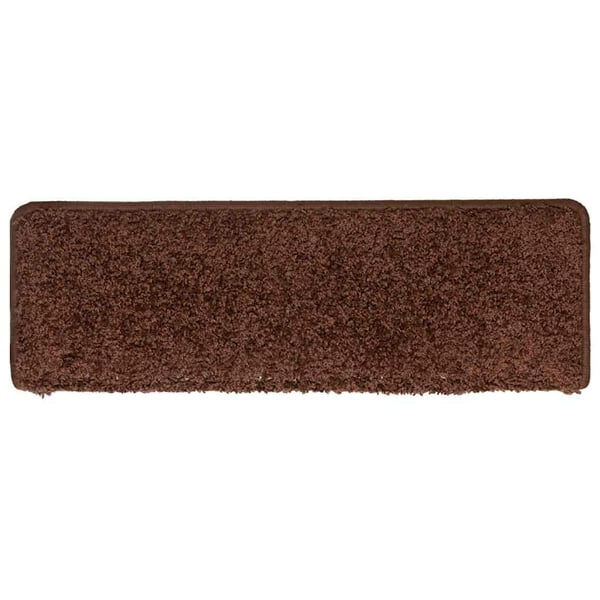 vidaXL Trappematter 30 stk 65x21x4 cm brun rektangulær kant