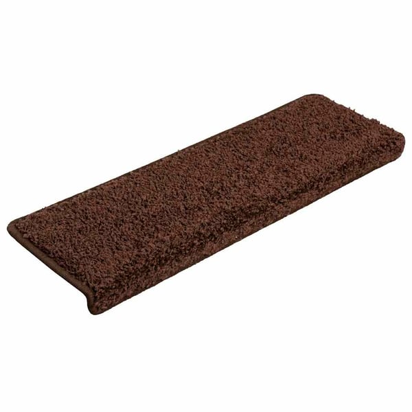 vidaXL Trappematter 30 stk 65x21x4 cm brun rektangulær kant