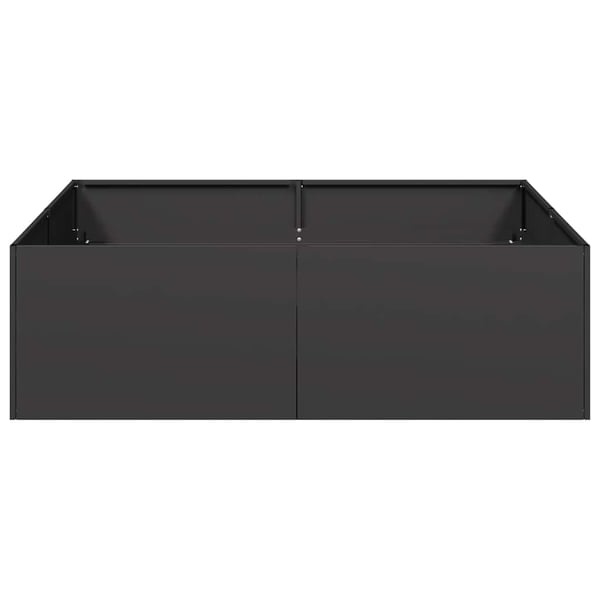 vidaXL plantekasse 100x100x30 cm stål sort