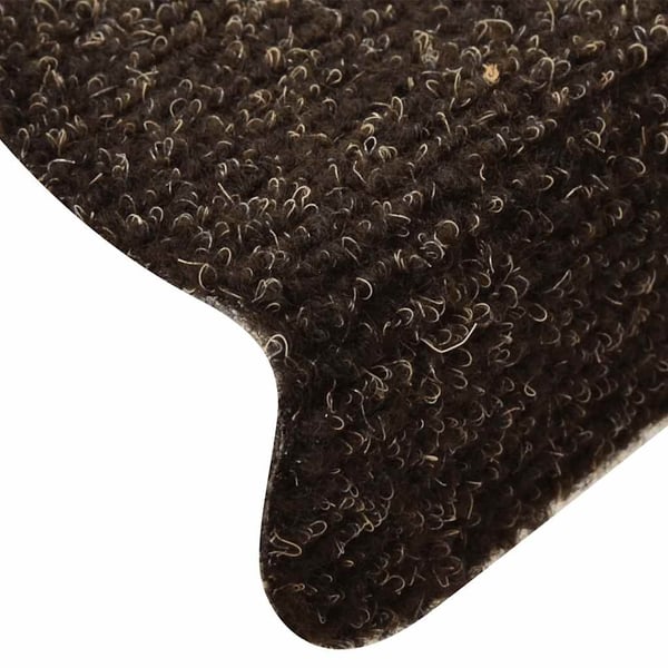 vidaXL Trappmattor självhäftande 20 st mörkbrun 56x17x3 cm